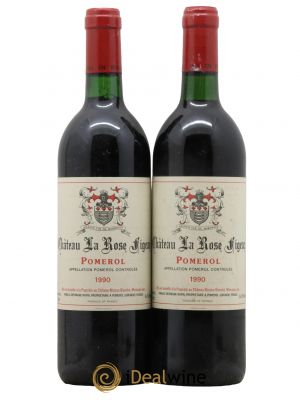 Château la Rose Figeac  1990 - Lot de 2 Bouteilles