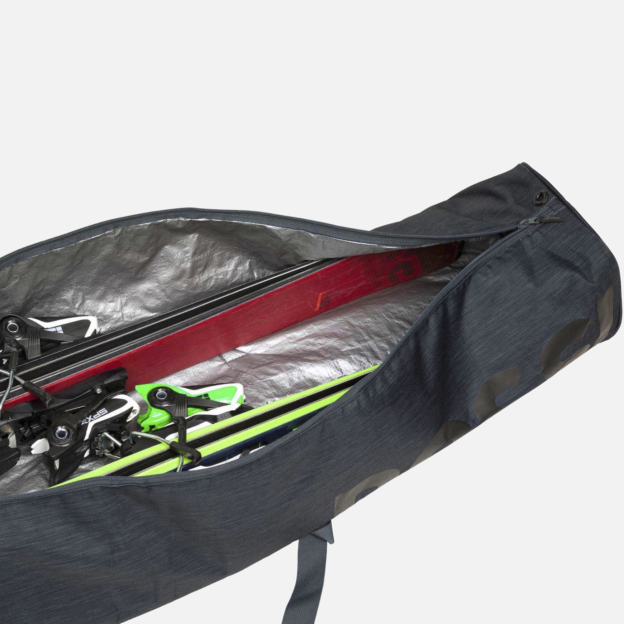 Housse à Skis Matelassée Unisexe Premium 2 Paires Extensible De 160 à 210 Cm