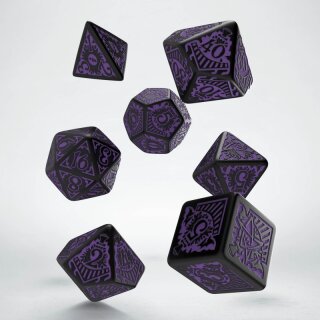 COC Horror on the Orient Express Black & purple Dice Set (7)