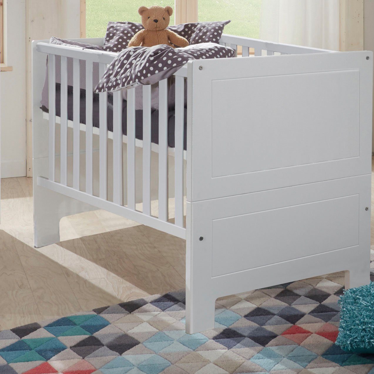 arthur berndt Babyzimmer-Komplettset Thilo, (Set, 3-St., Kinderbett, Schrank, Wickelkommode), Made in Germany; mit Kinderbett, Schrank und Wickelkommode