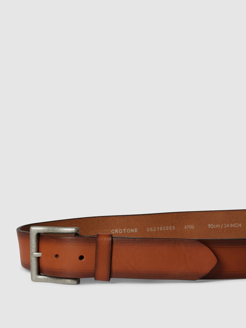 Ledergürtel mit Dornschließe Modell 'CIRO' in cognac