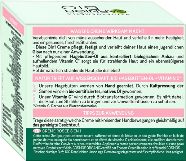Garnier Bio Rosy Glow 3in1 Rosé Creme Gesichtscreme