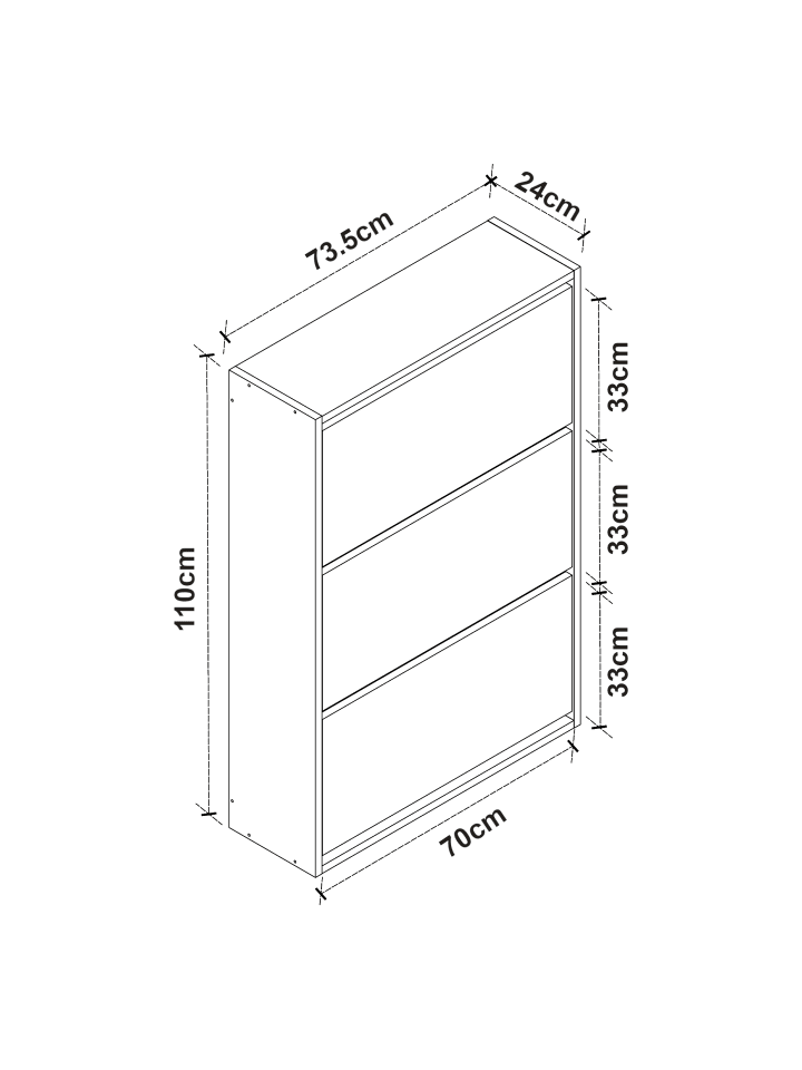 en.casa Schuhschrank Aurskog in Weiß (H)110cm (B)73.5cm (T)24cm günstig kaufen onesize