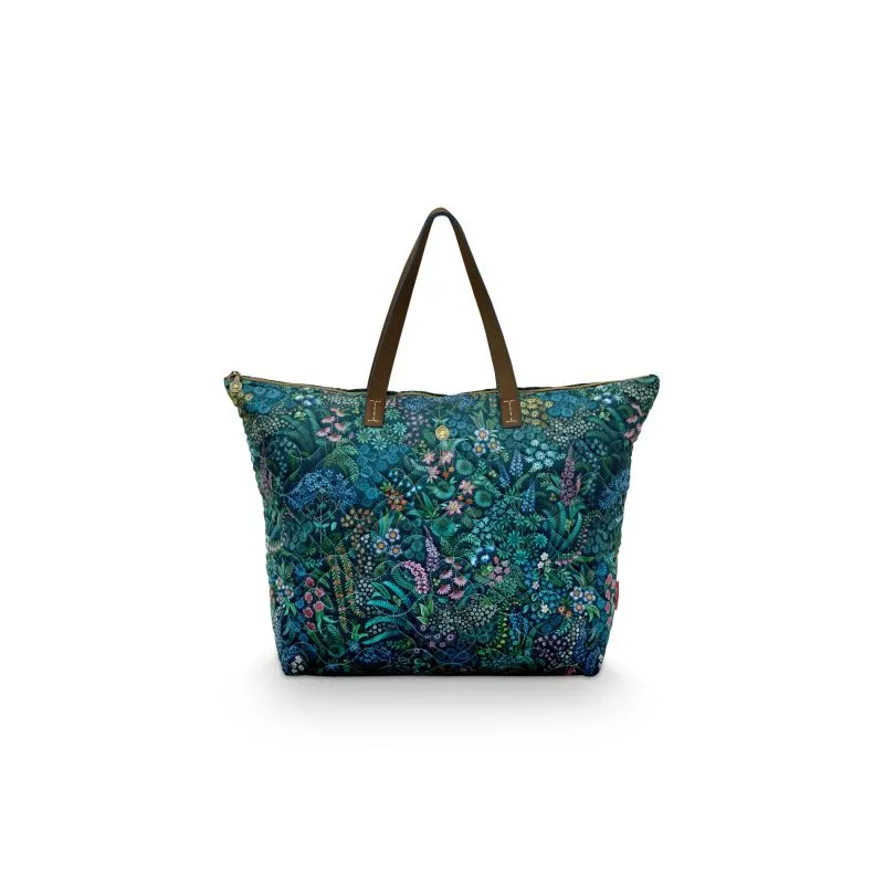 Pip Studio Tilda Tote Bag Querida Quilted Velvet - Dark Blue