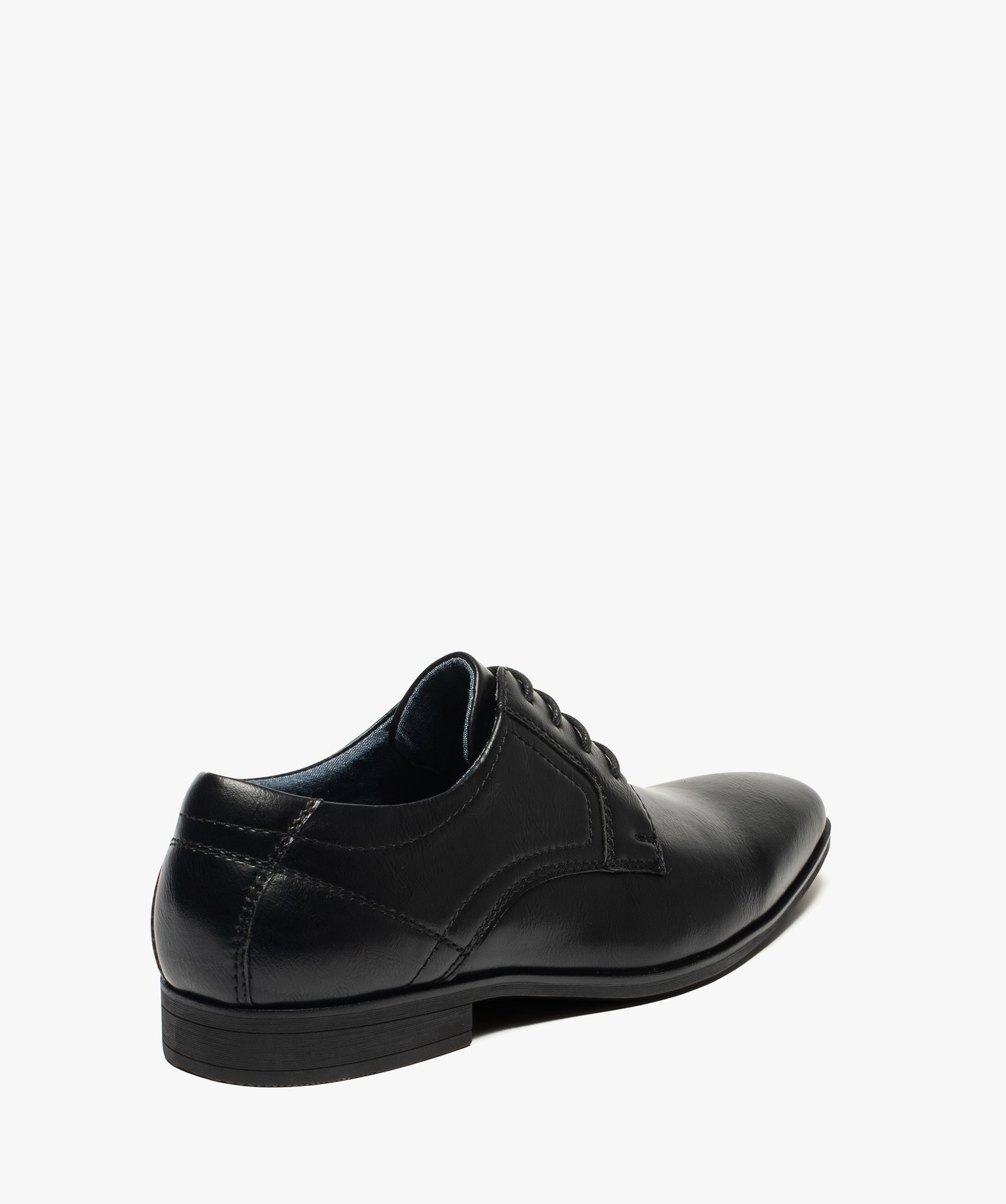 Derbies homme unis à bout carré noir | GEMO