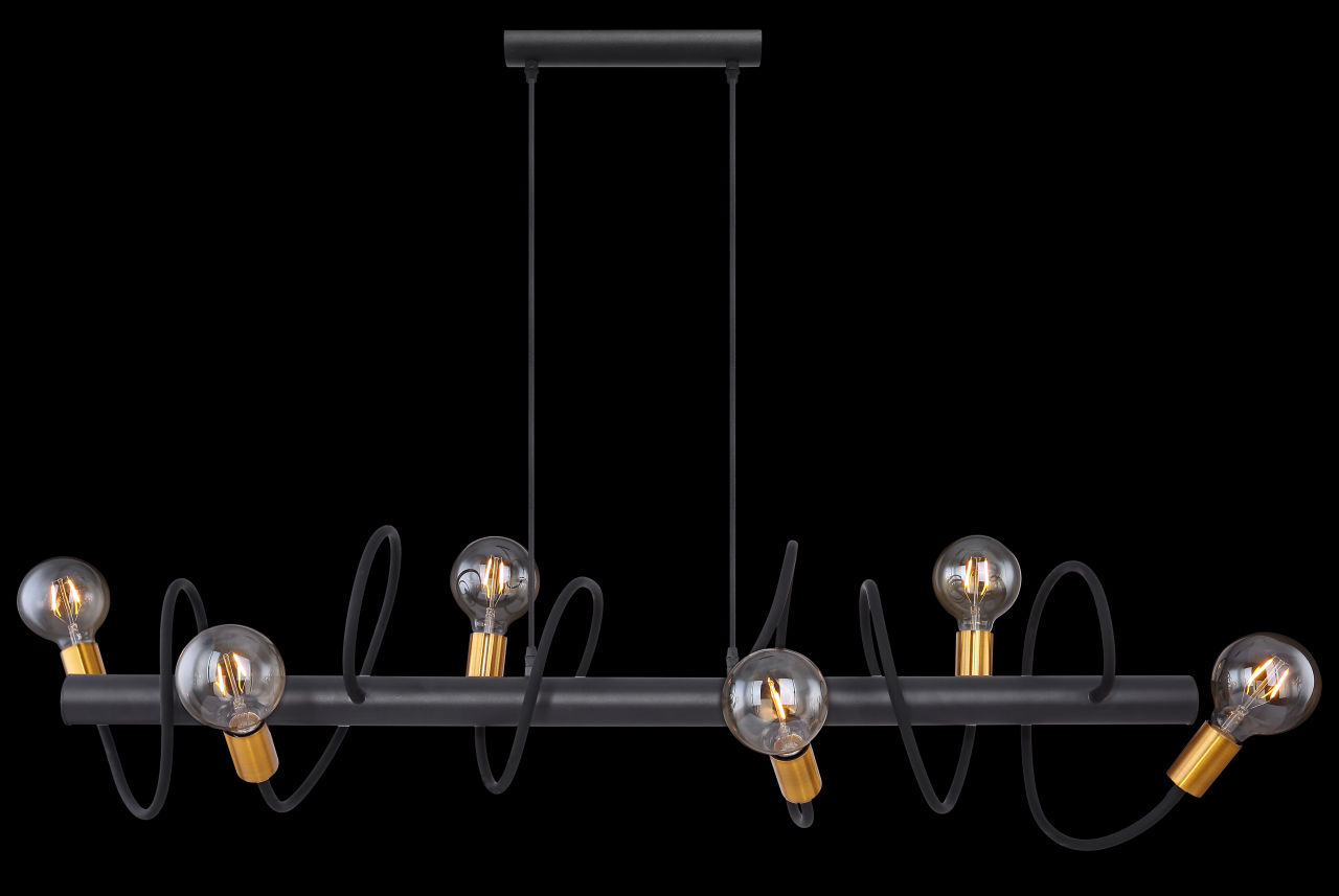 Globo Lighting - EDDY - Hängeleuchte Metall goldfarben, 6x E27