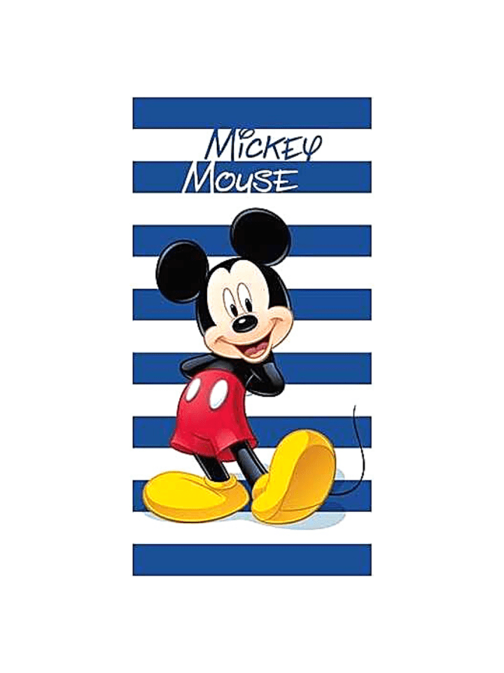 Disney Mickey Mouse Strand-/Badetuch Mickey Mouse - (L) 140 cm x (B) 70 cm in Blau-Weiß günstig kaufen 140