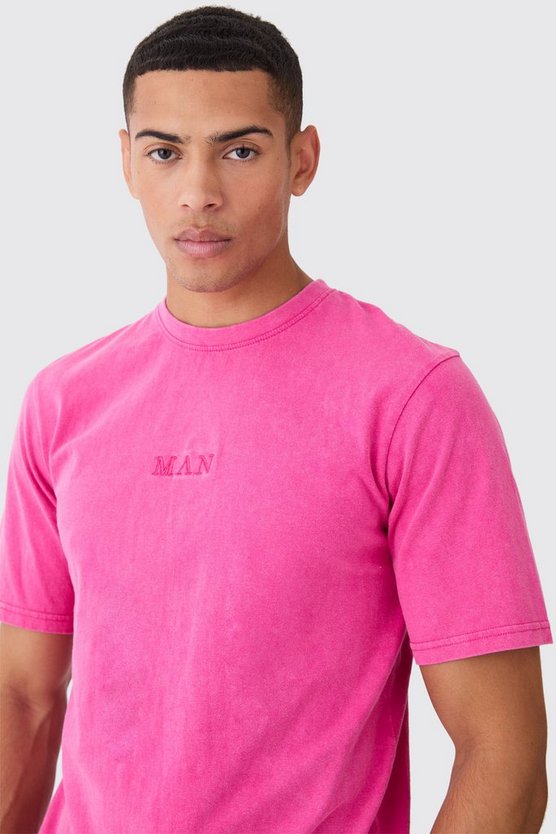 Man Roman Washed Crew Neck T-shirt