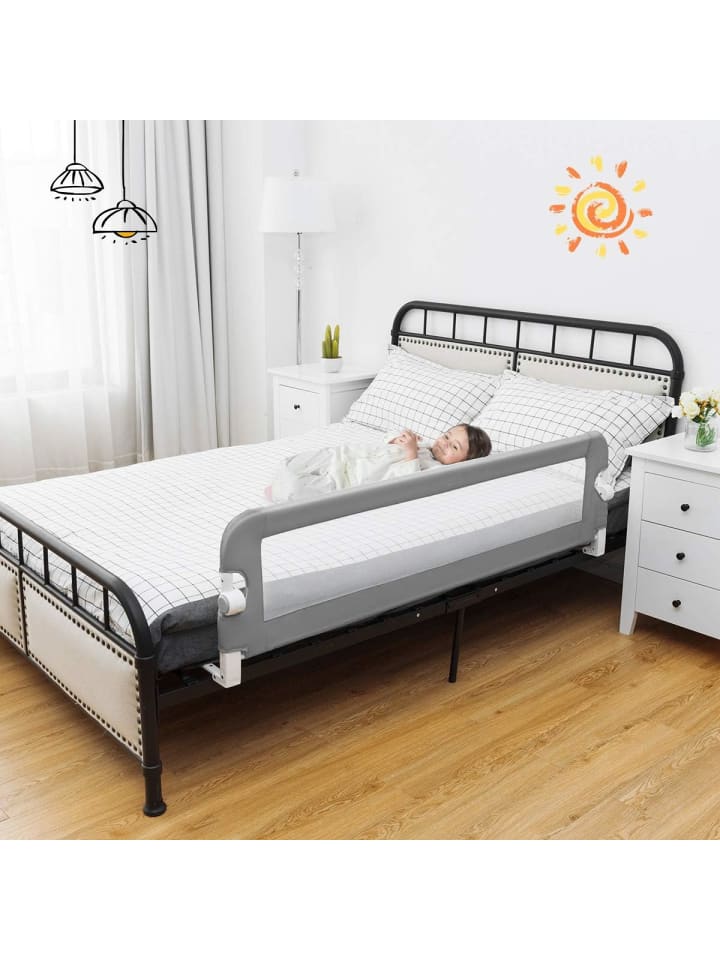 COSTWAY Bettgitter 150cm in Grau günstig kaufen 42 cm