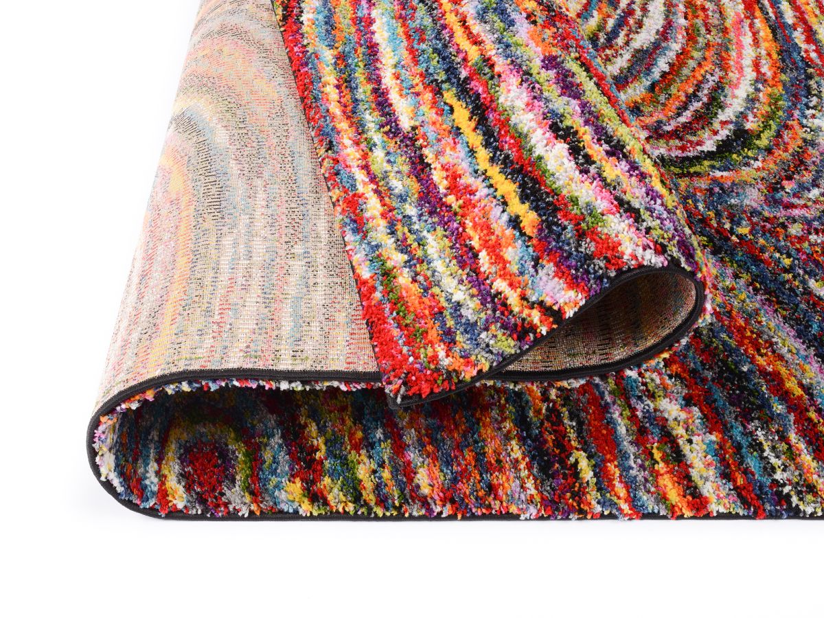 Hochflorteppich Multi Samana Mehrfarbig 65 x 130 cm