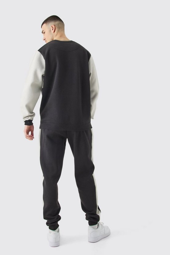Tall Colorblock Sweatshirt-Trainingsanzug