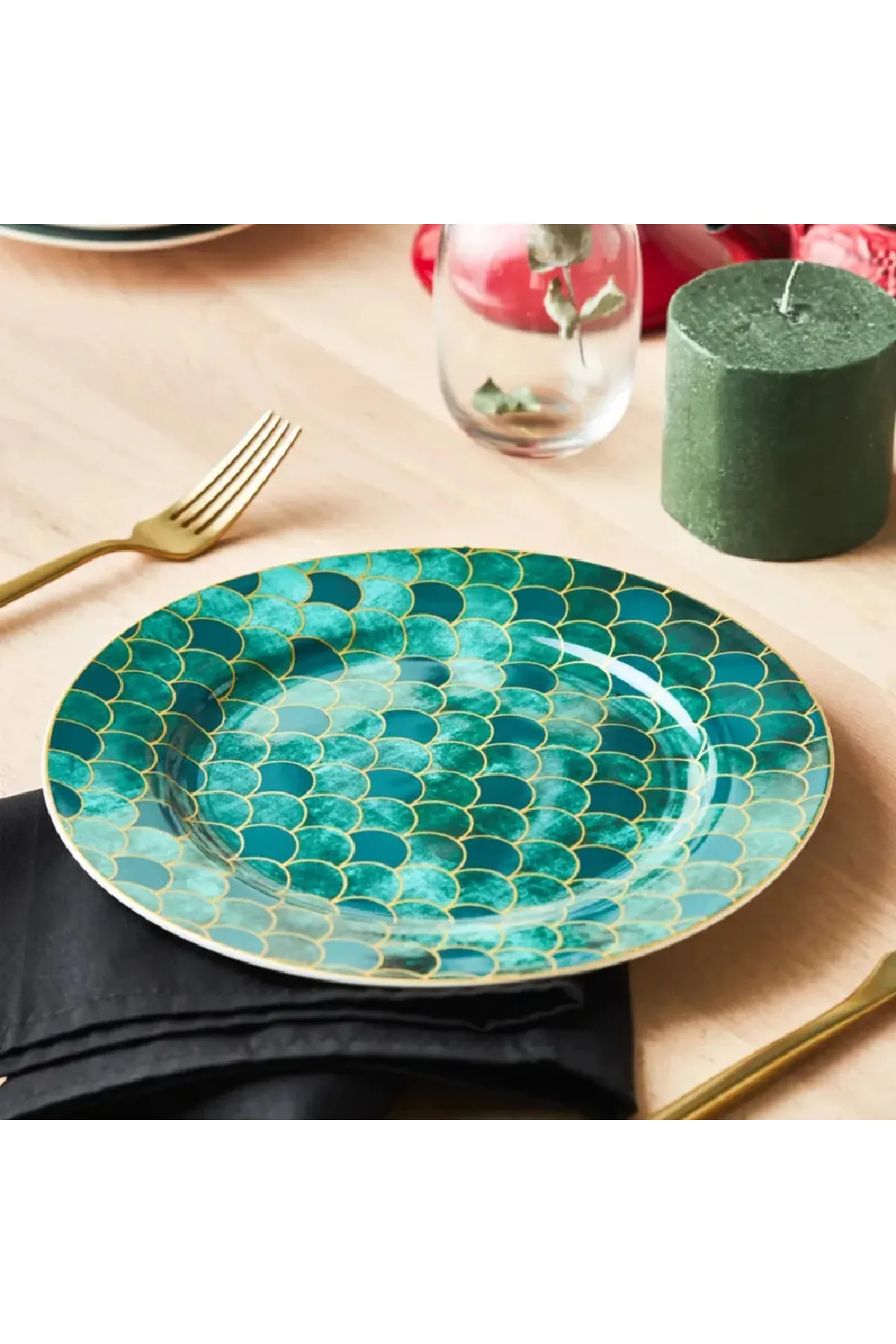 Karaca  Zümrüt für 6 Personen Dessert Set , 18 Teilig - Geschirrset für exquisite Dessertmomente