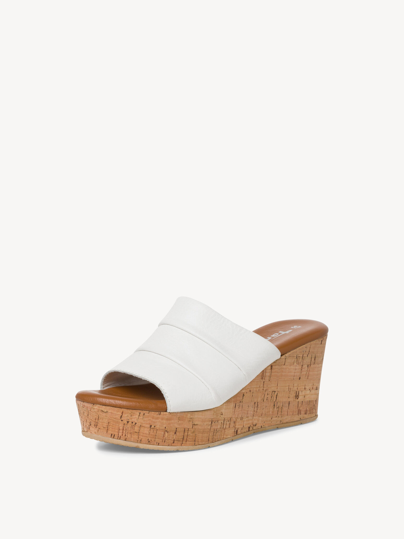 Mule en cuir - blanc