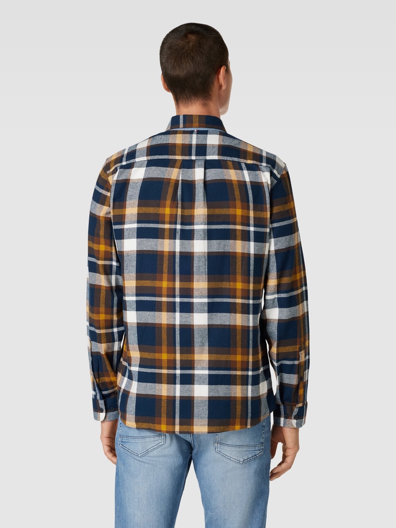 Freizeithemd mit Button-Down-Kragen in hellbraun