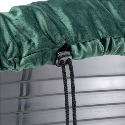 Set aus Ferplast Korb Siesta Deluxe  mit Überzug Sofà Samt grün