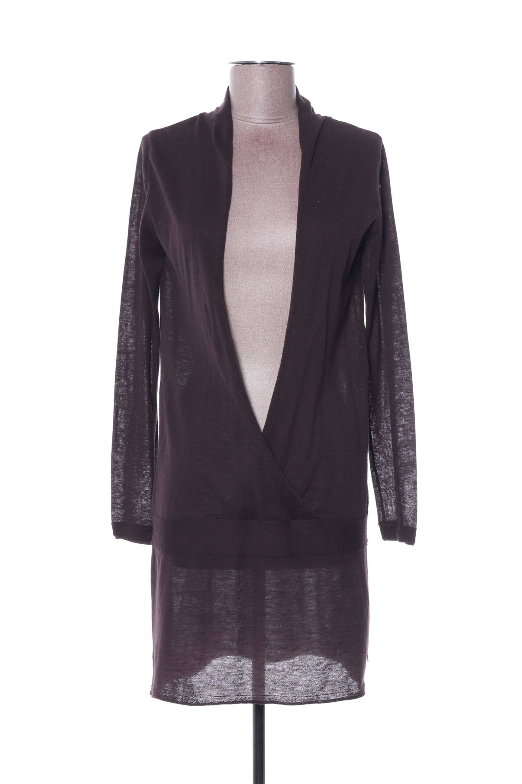 Des Petits Hauts Tuniquemanchelongue Femme couleur marron