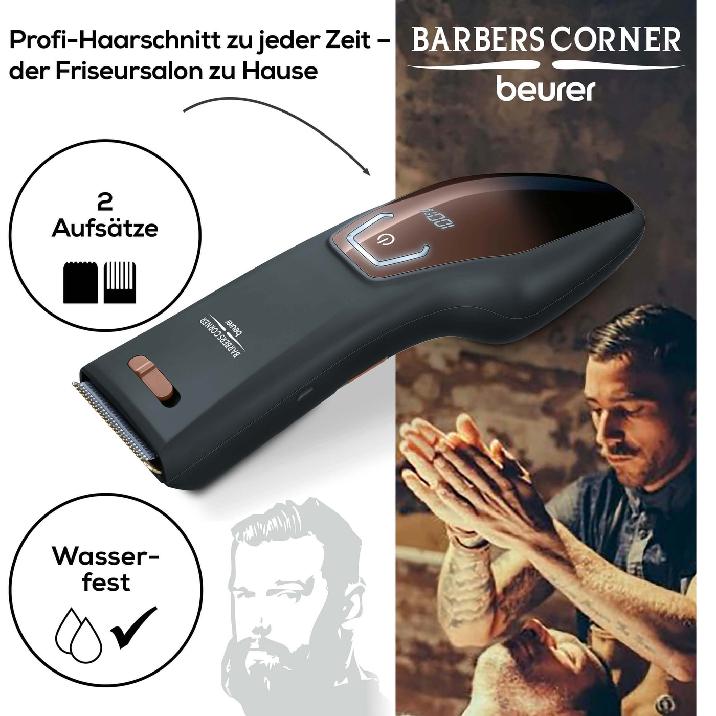 Beurer HR 5000 Haarschneider-Haarschneidemaschine für individuelle Haarstyles mit Ausdünn-Funktion