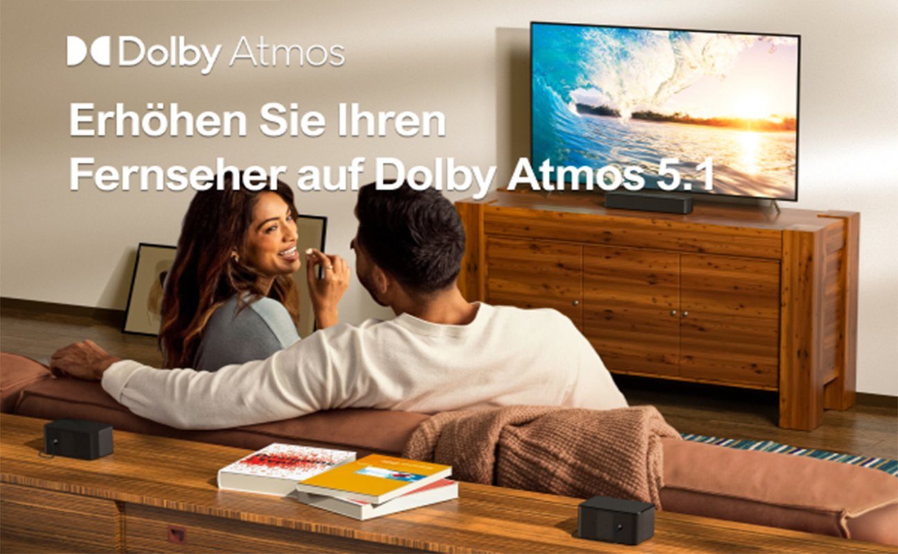 Ultimea Poseidon D60 5.1 Dolby Atmos Soundbar (410 W, 3D Surround Sound, TV Lautsprecher für Heimkino mit einstellbarem Bass)