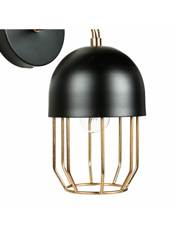 Licht-Erlebnisse Wandlampe in Schwarz Gold günstig kaufen onesize