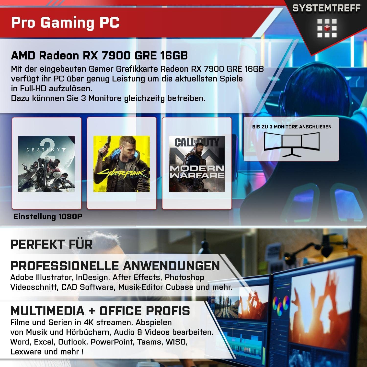 SYSTEMTREFF Gaming-PC-Komplettsystem (27