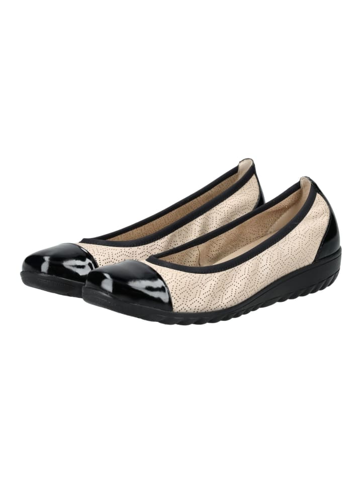 Caprice Ballerinas in Beige/Schwarz günstig kaufen