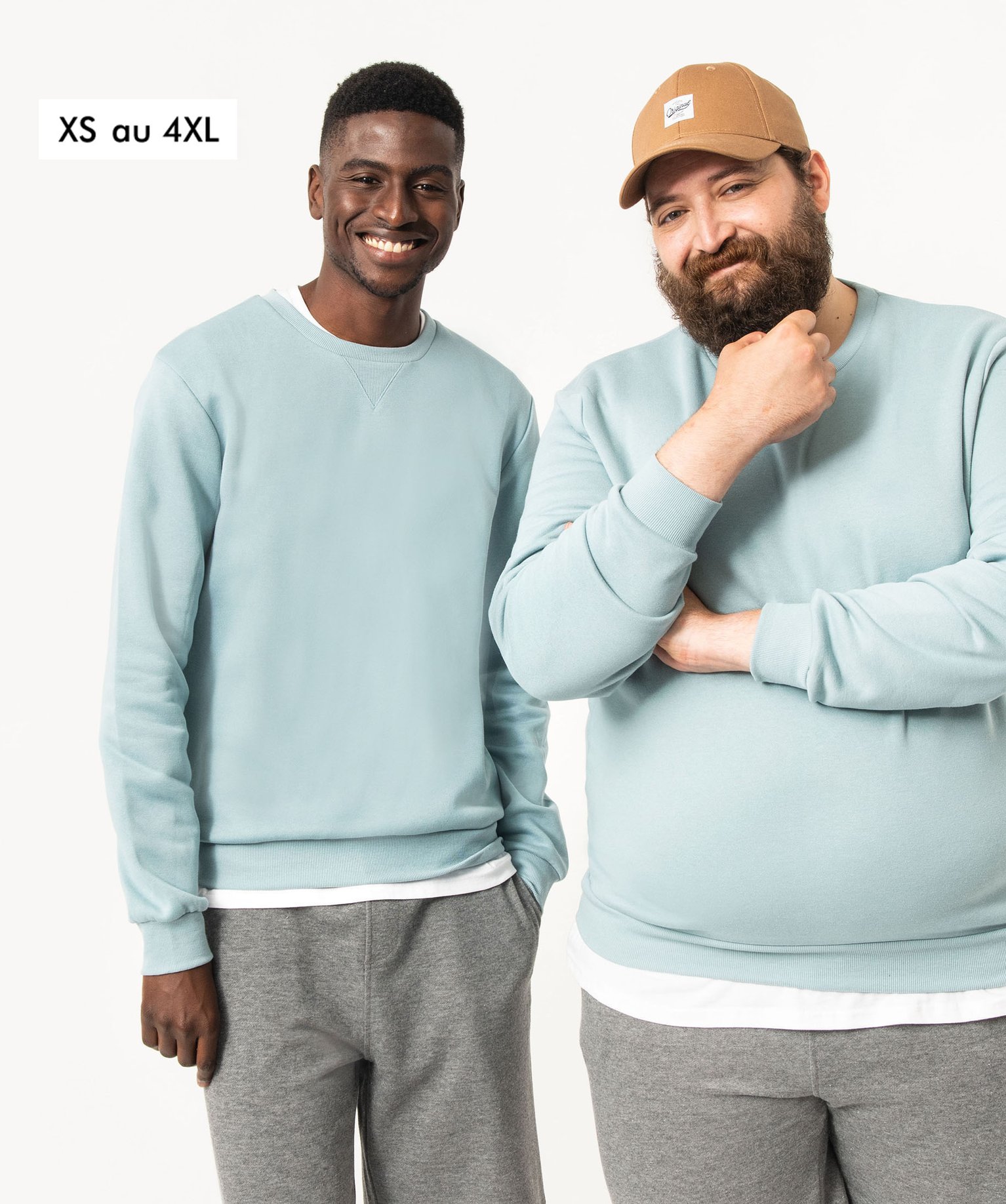 Sweat homme avec intérieur molletonné bleu | GEMO