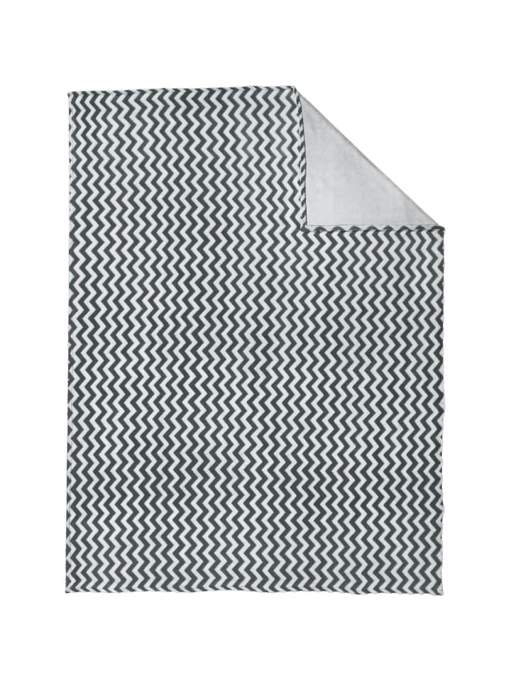 Erwin Müller Fleece, Microfaser Wohndecke Prato in grau/silber günstig kaufen 150 x 200 cm