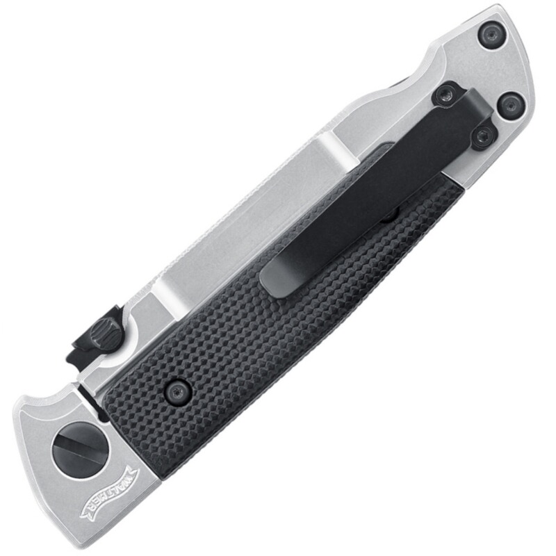 Walther Einhandmesser Q5 Steel Frame Folder Black Serrated