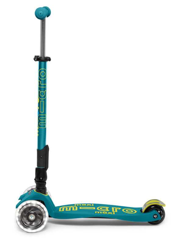 Trottinette Maxi Micro Deluxe pliable Bleu Pétrole LED
