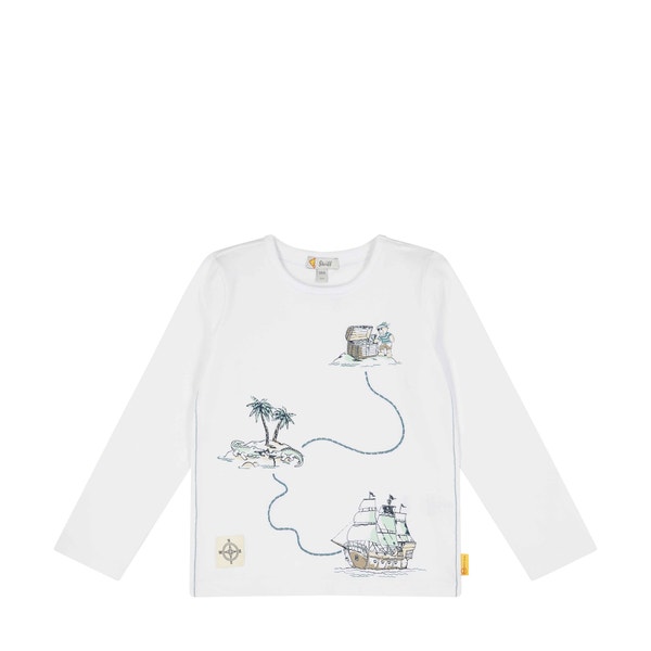 T-Shirt langarm, weiß für Jungs