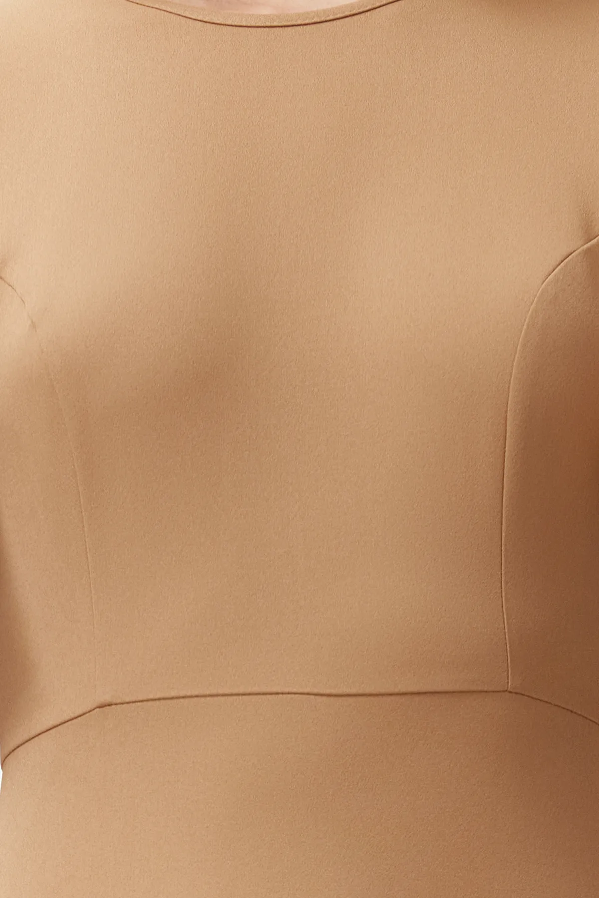 Trendyol Collection  Gewebtes Midikleid in Nerzfarbe TWOSS24EL00659