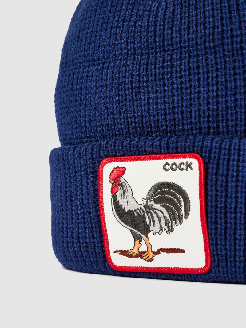 Mütze mit Label-Details in marineblau