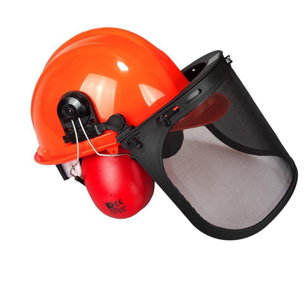 Viwanda Forstschutzhelm mit Maschenvisier und Kapselgehörschützer
