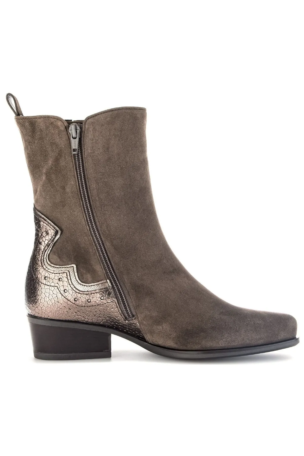 GABOR  Stiefelette - Braun - Blockabsatz