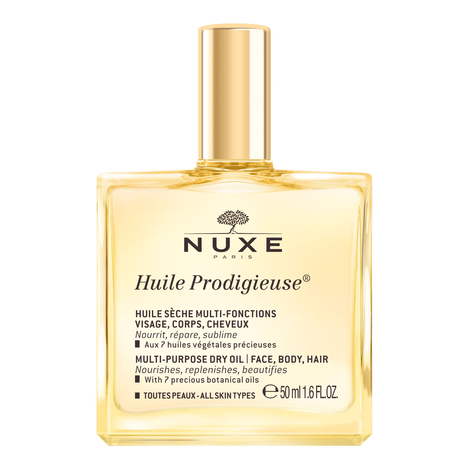 Nuxe Huile prodigieuse® Huile sèche multi-fonctions visage, corps, cheveux Huile prodigieuse®- Toutes peaux 50 ml