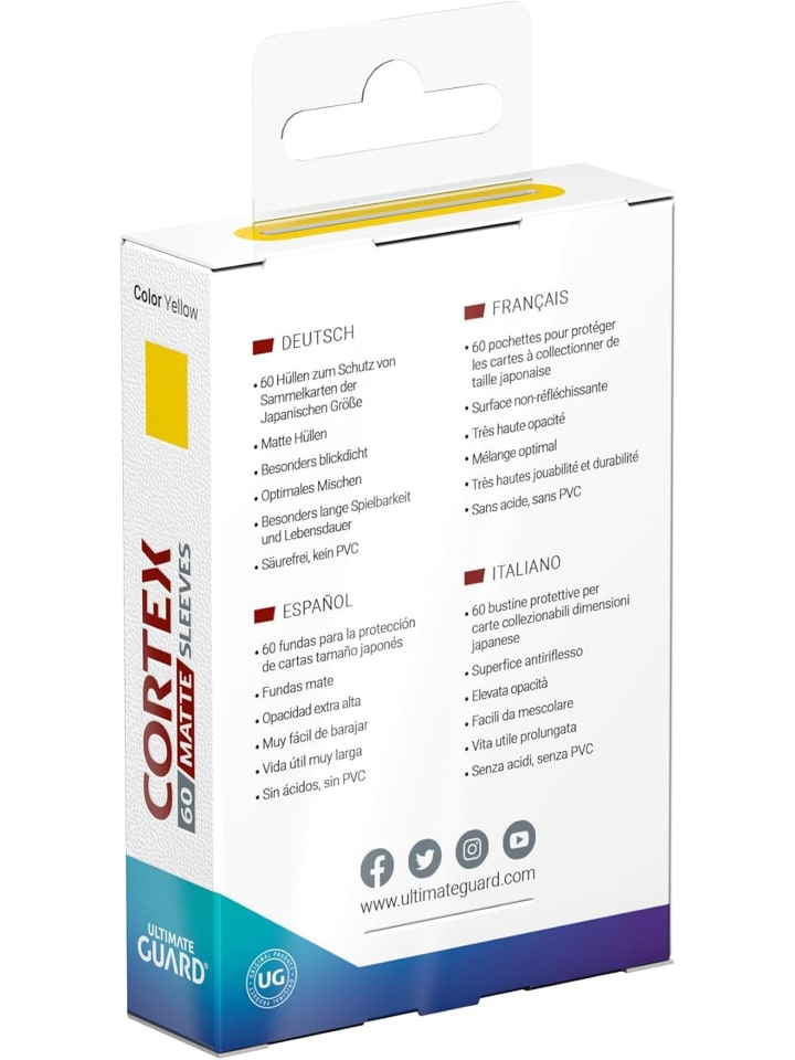 Ultimate Guard Cortex Sleeves Sammelkarte Hüllen (62x89mm), Fb. Gelb günstig kaufen onesize