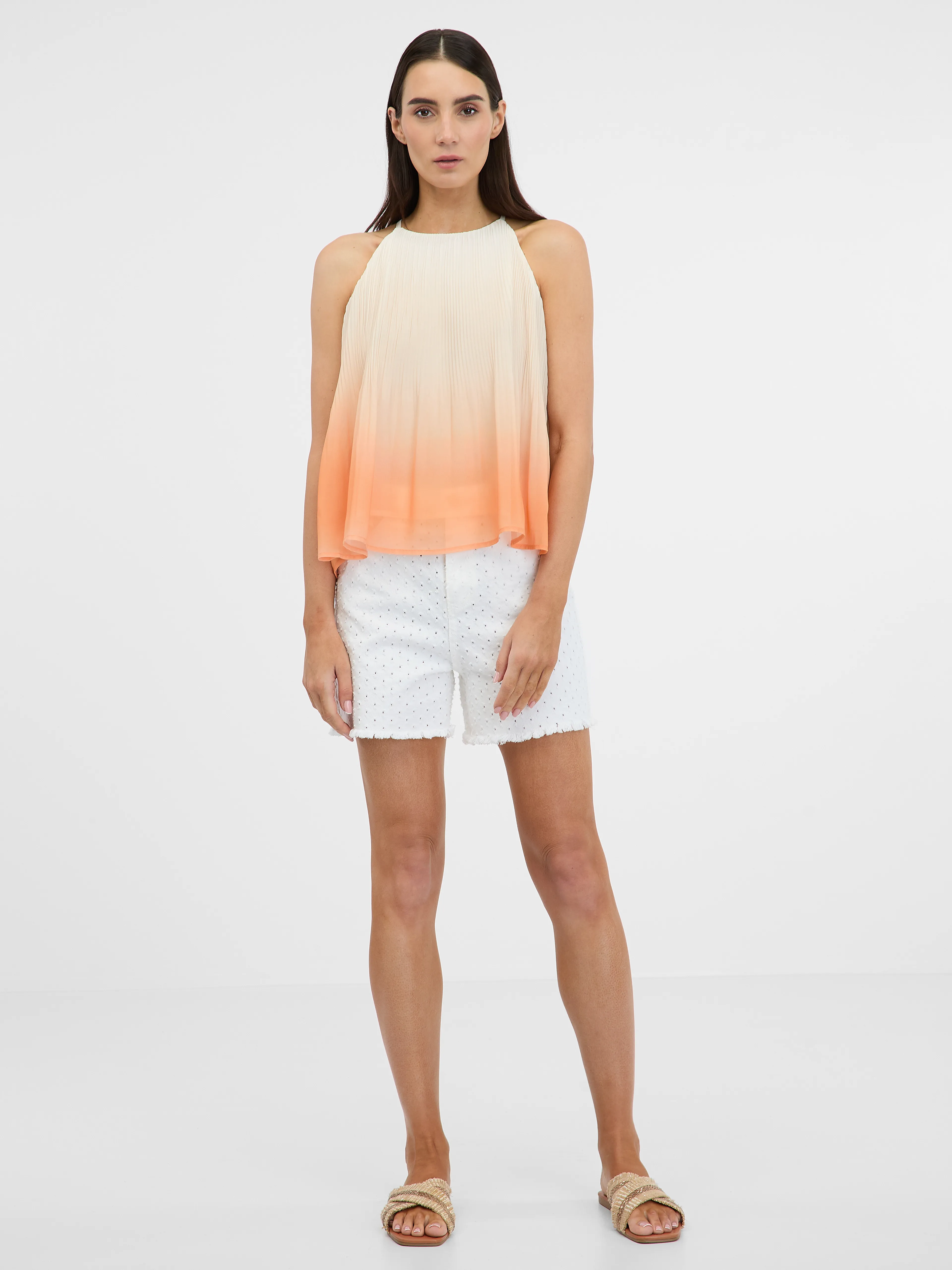 Orangefarbenes Damen-Top ORSAY