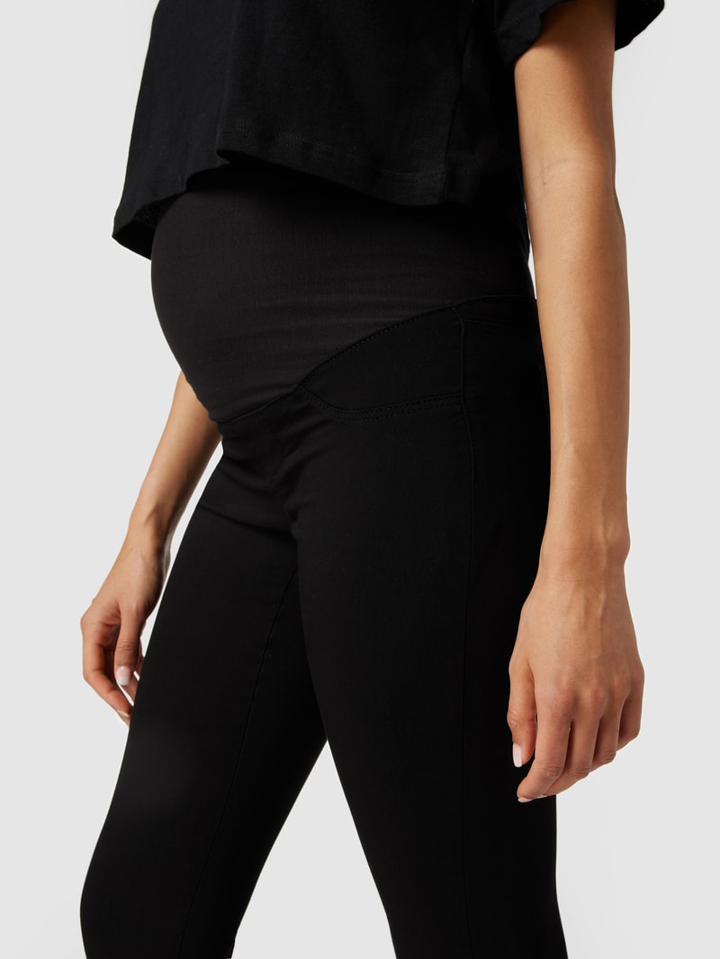 Umstands-Leggings mit elastischem Bund in schwarz