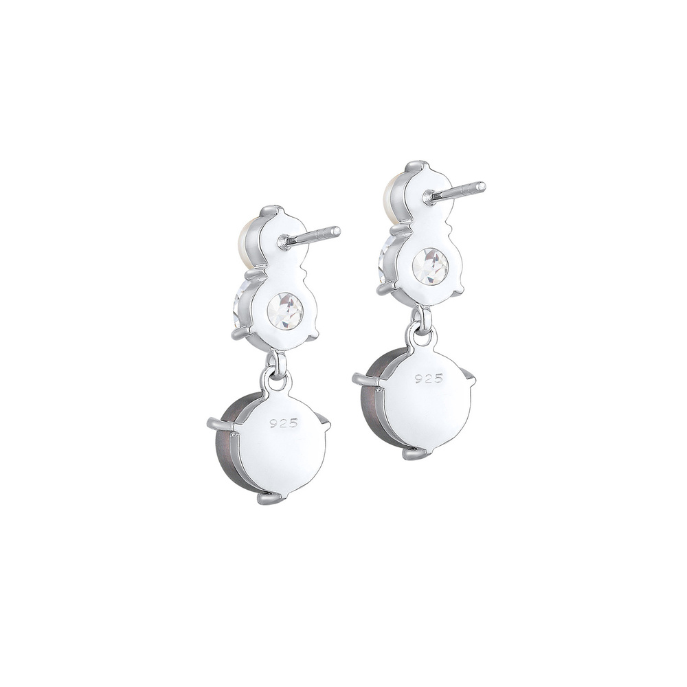 Elli PREMIUM Elli PREMIUM Boucles d'Oreilles Femme Pendentif Glamour avec Pierre Topaze et Per Boucles d'oreilles