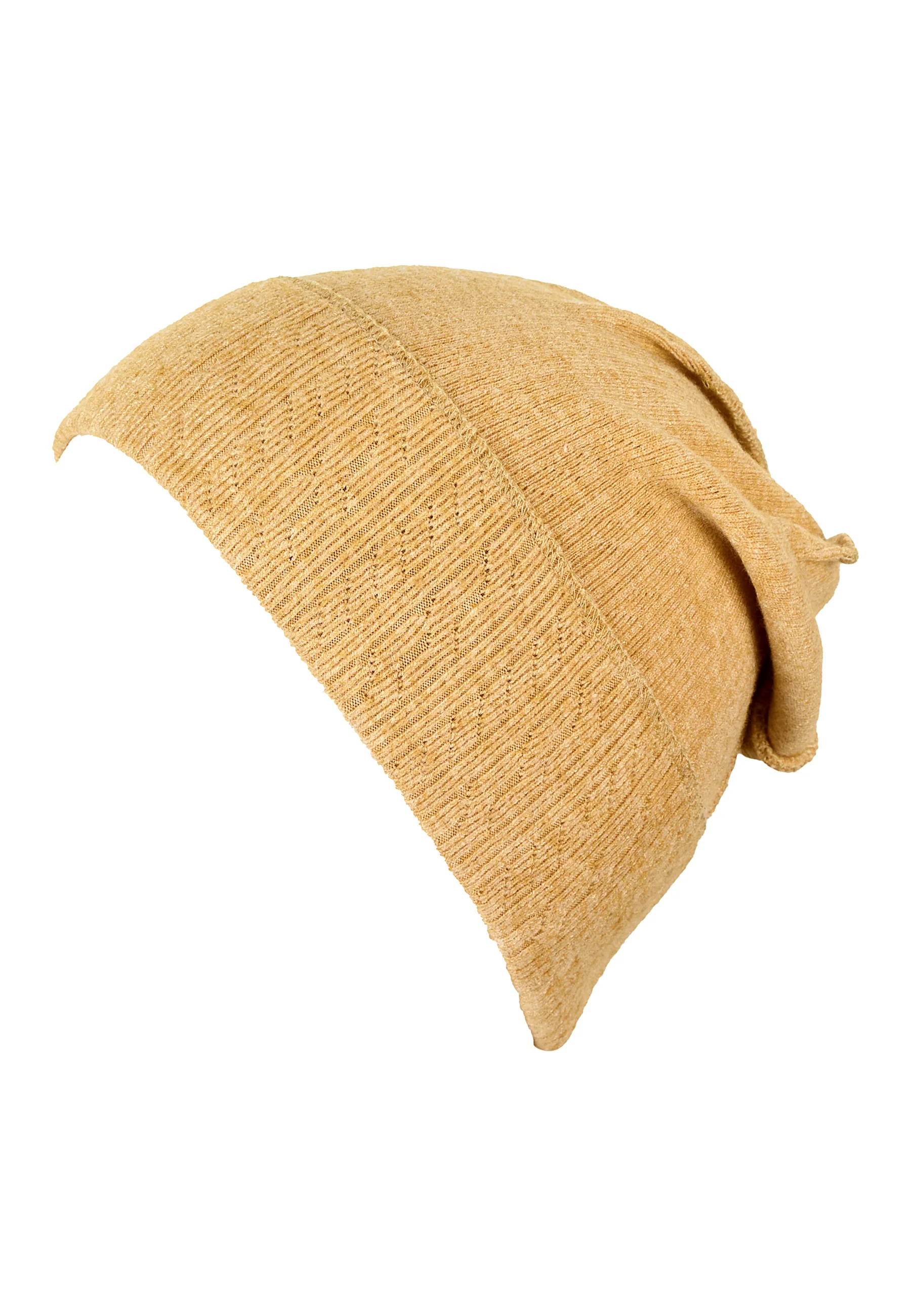 Slouch-Beanie mit Struktur aus Mischgewebe