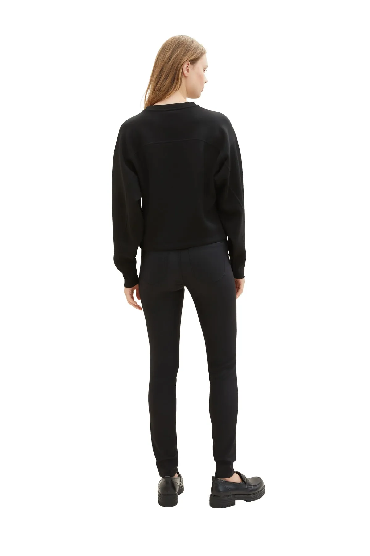 Tom Tailor  Jeans Damen/Mädchen beschichteter schwarzer Denim
