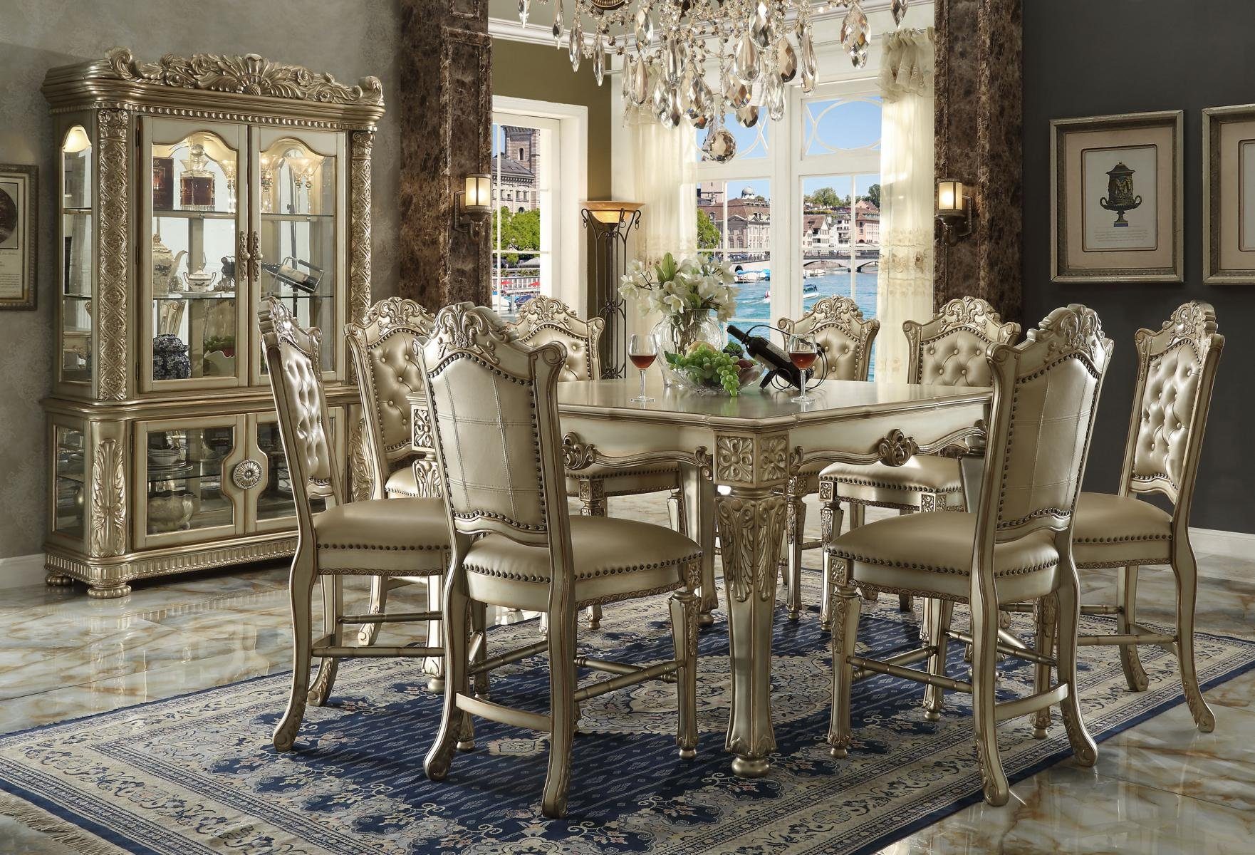 JVmoebel Esszimmer-Set, Esszimmer Set Vitrine Esstisch 8x Stuhl Garnitur Tisch Gruppe