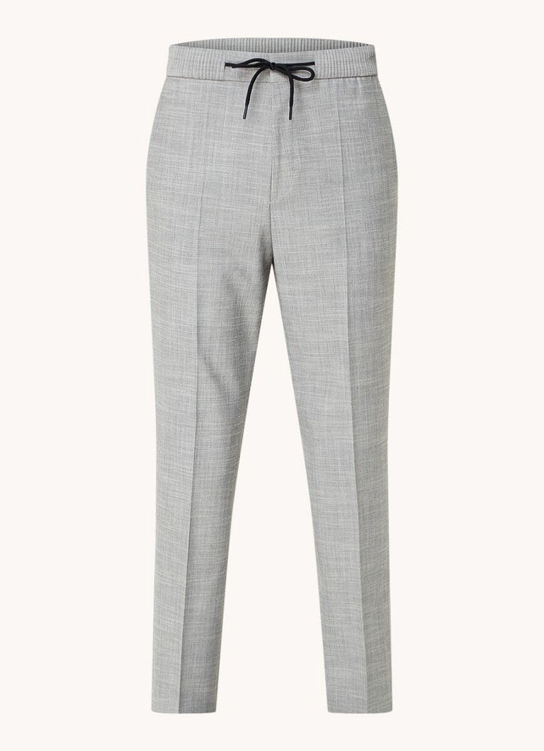 Nohavice slim fit značky HUGO BOSS Howie zo zmesi vlny so sťahovacou šnúrkou