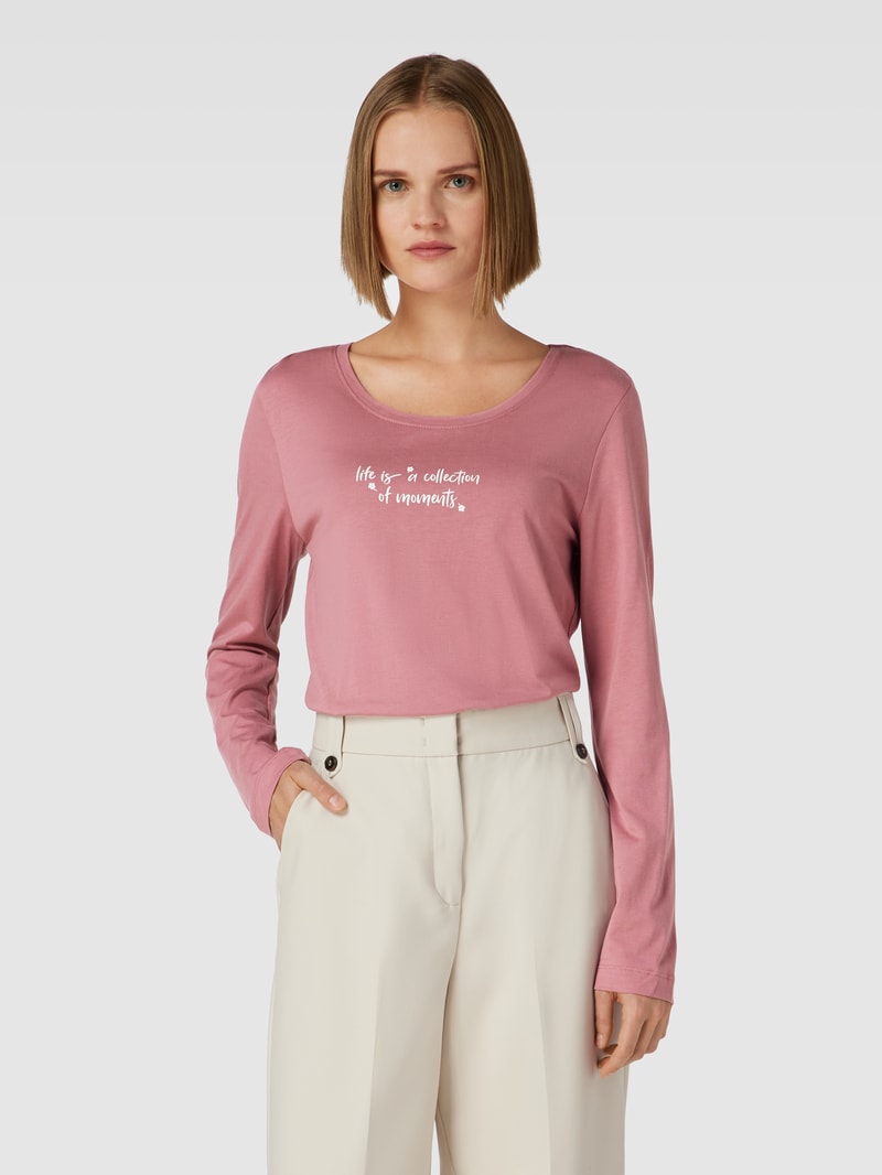 Longsleeve mit Statement-Print Modell 'Everyday' in bordeaux rot