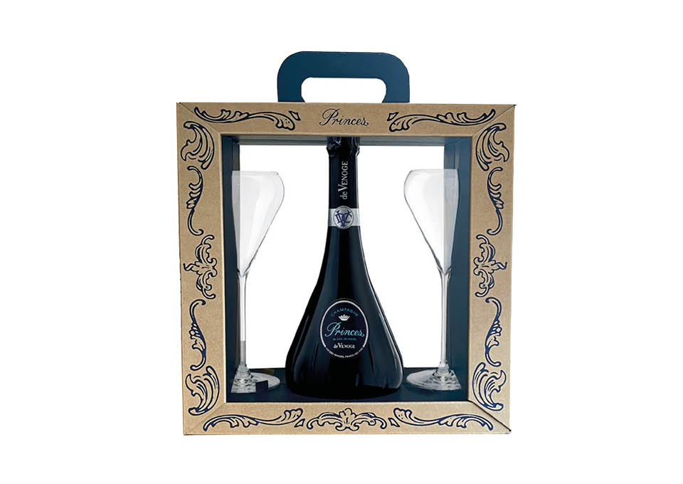Champagne AOC Brut Princes Blanc de Noirs De Venoge 0,75 ℓ, Emballa...