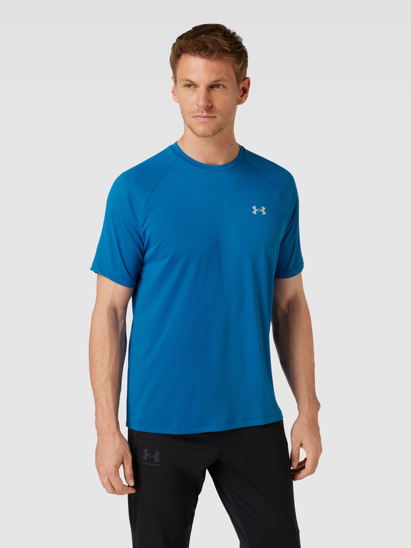T-Shirt mit Rundhalsausschnitt und Logo-Print in petrol