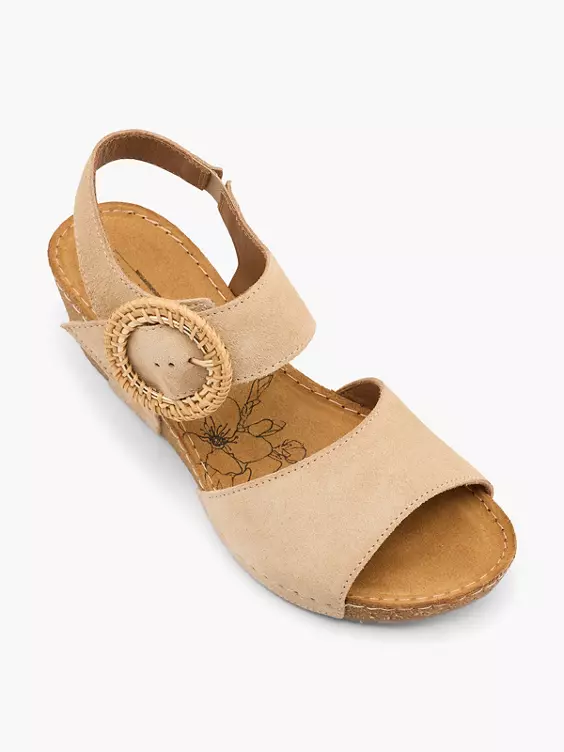 5th Avenue Leder Keilsandalette