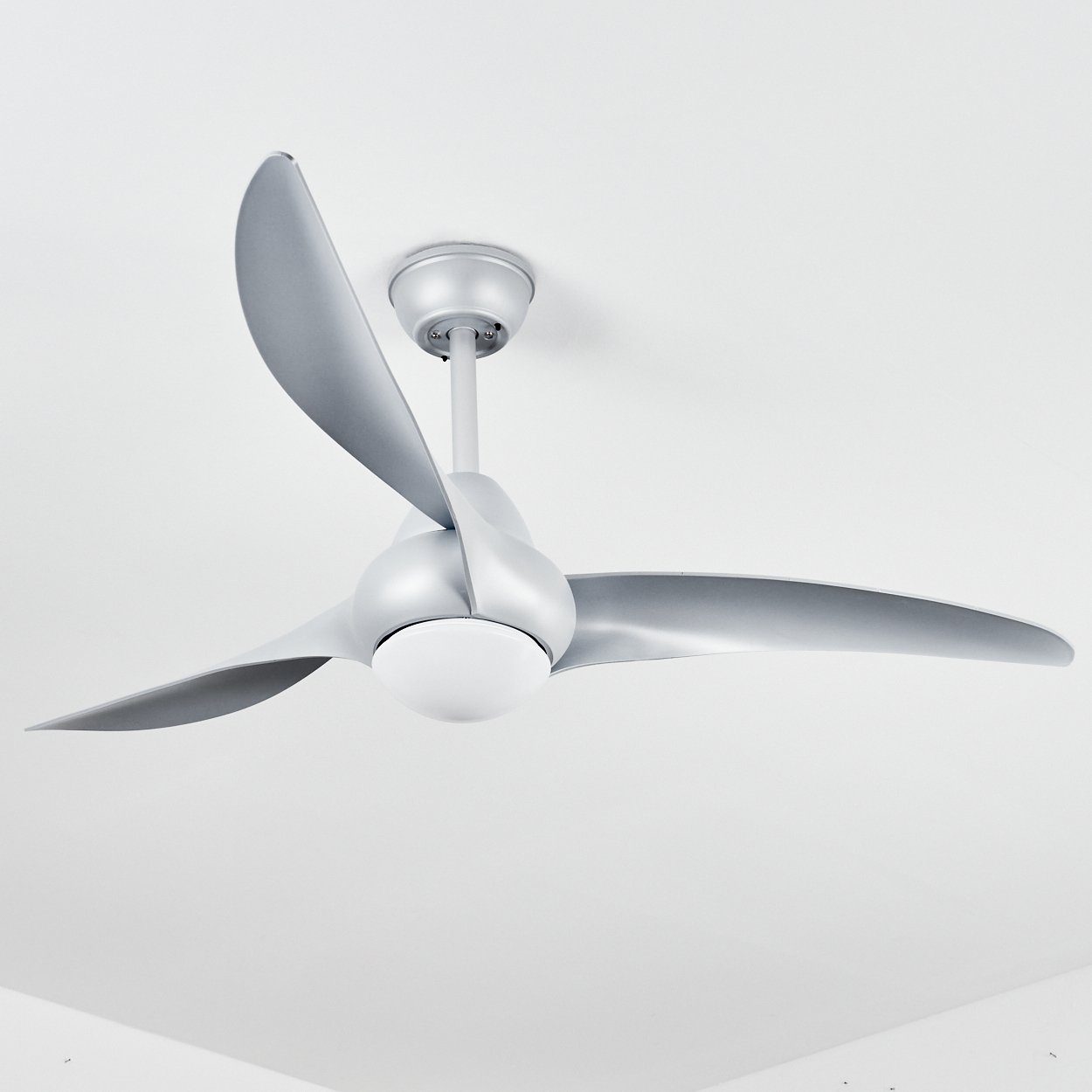 hofstein Tischturmventilator Deckenventilator aus Kunststoff in Titan/Weiß, 1 x LED 20 Watt (inkl)