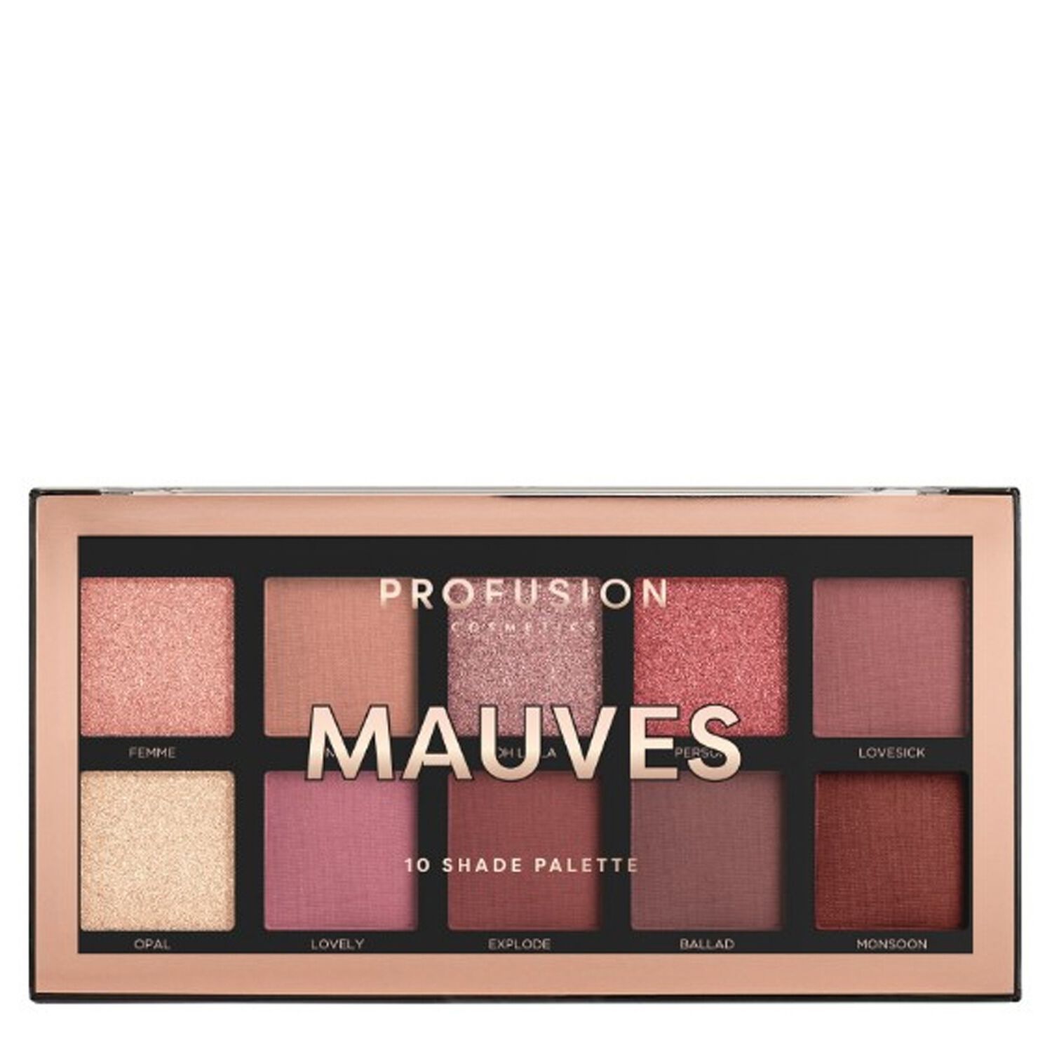 Profusion Cosmetics Palette Mauves Ombres à Paupières 10 Couleurs