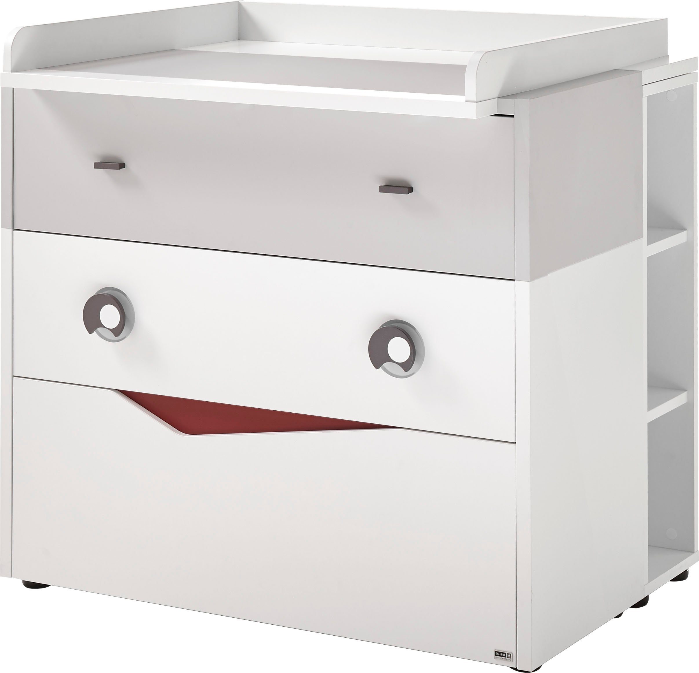 GALLERY M branded by Musterring Babyzimmer-Komplettset, (Set, 5-St), breiter Kleiderschrank, inkl. 1 Unterstellregal für die Wickelkommode